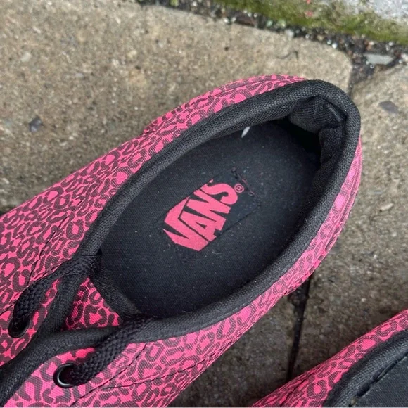 Vans Women's Pink Leopard Sneakers - Picture 2 of 5